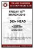 FRIDAY 15 TH MARCH HEAD TO INCLUDE: 28+ STORE SHEEP 1 FEEDING COW 2 COWS & CALVES 334 STORE CATTLE