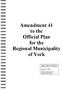 Amendment 41 to the Official Plan for the Regional Municipality of York