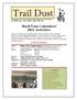 Trail Dust. Mark Your Calendars! 2011 Activities
