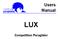 Users Manual LUX. Competition Paraglider