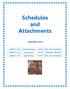 Schedules and Attachments