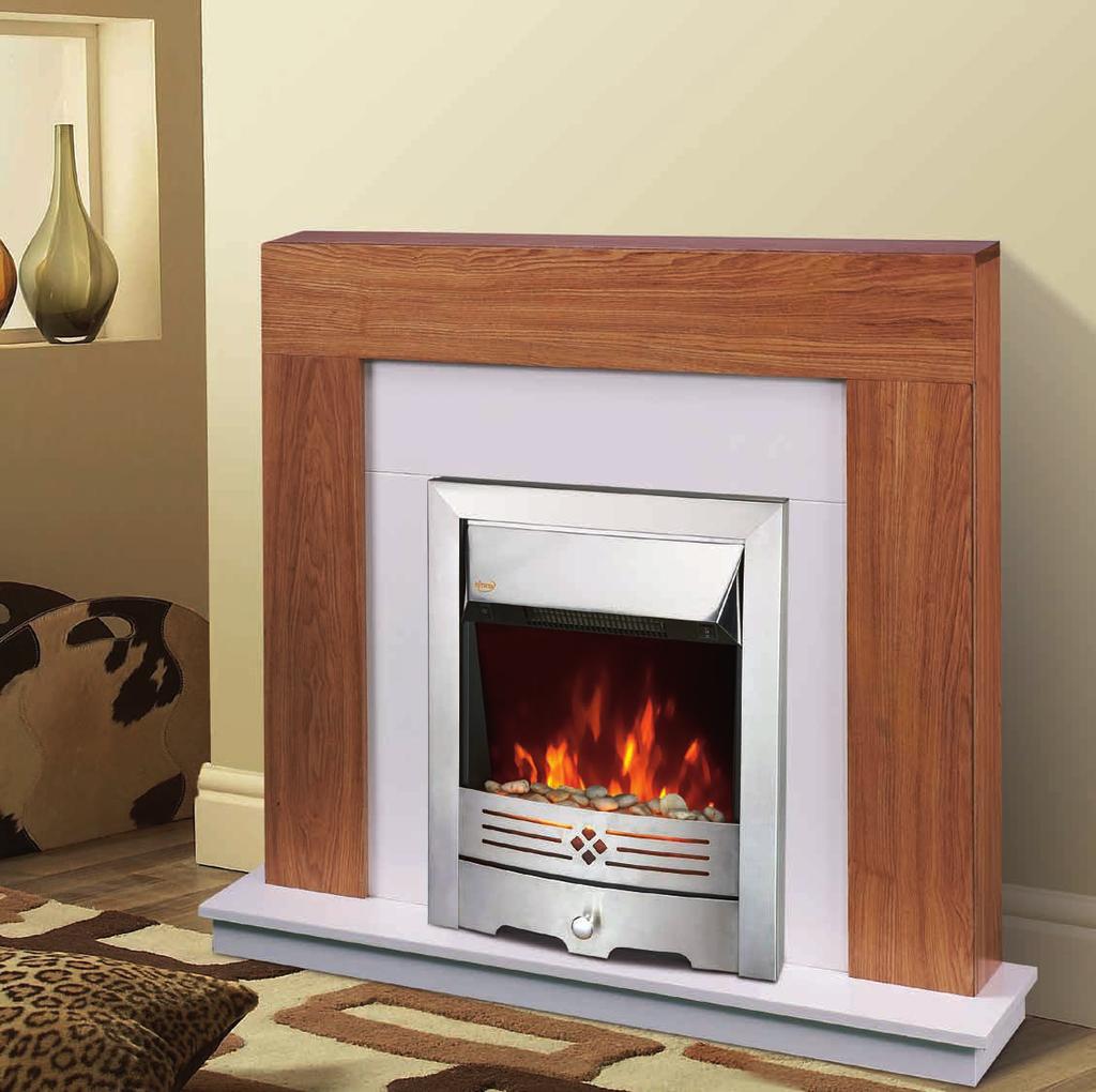 NDY-19EL-E Freestanding or inset style Real pebbles flame