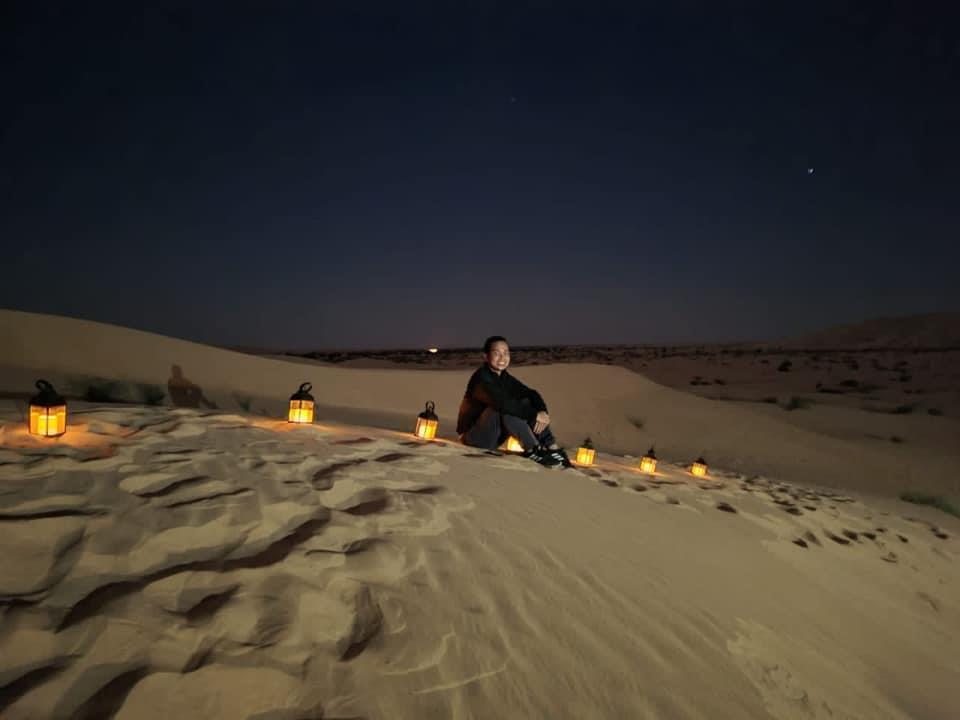 In night desert look more beautiful and most of tourists spend