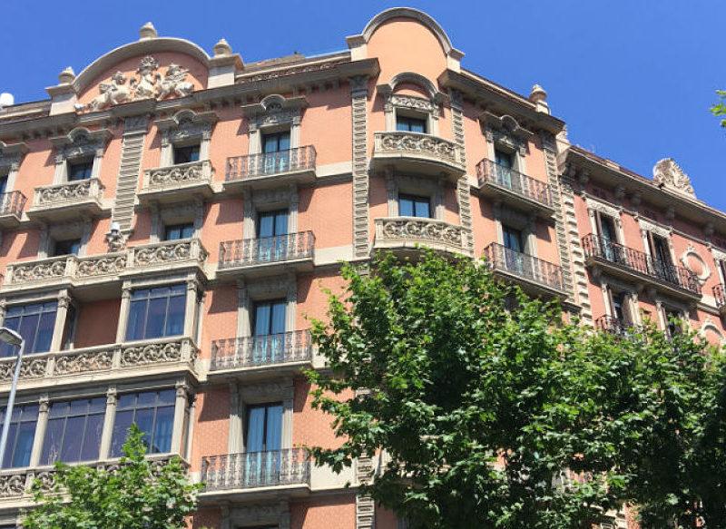 The 67-room luxury boutique hotel is located in the middle of the Eixample district of Barcelona.