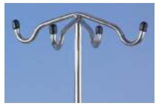 EQUIPMENT & FURNITURE DATA SHEET Moulded stand for phlebo Code n BS-09 Phlebotomy stand with 4 hooks mounted on 5 castors. Stainless steel vertical bar.
