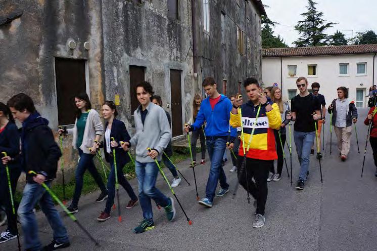 Picture: Nordic walking experience Picture: Rest in front of Villa Angarano- Michiel with walking poles offered by Gabel Italia