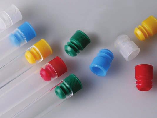 caps provide exceptional leakresistance in test tubes, centrifuge tubes and round cuvettes.