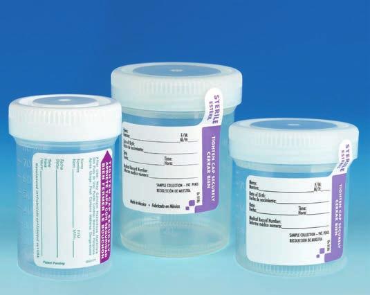 molded graduations Container: Polypropylene (PP) Cap: Polyethylene (PE) 6219 6528 Sterility Assurance Label 6526 For Urine Collection and Transport STERILE with Sterility Assurance Label