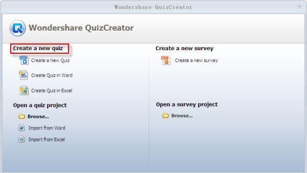 Сл.12: Можности за креирање на електроски тест/квиз со QuizCreator Fig.
