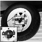 SECTION 4 TOWING & SET-UP JAYCO TOWABLE Bumper mounted The spare tire bracket can be released and extended down to access a storage compartment at the rear of the trailer without removing the tire.