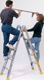 Multi-Position ladder Converts without tools to: 5 positions as Step