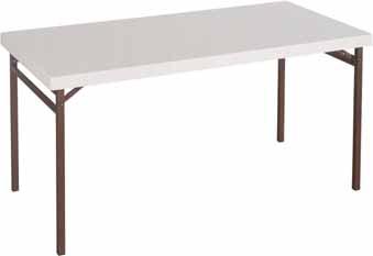 Endura Molded Tables Blow Molded Tables More Leg Room: Design allows more leg room on each end Top Quality: Molded ABS top yields cleaner, firmer finish with no sink marks More Stability: Won't tip