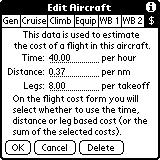 Cost Estimates CoPilot has a facility for estimating the cost of a flight.