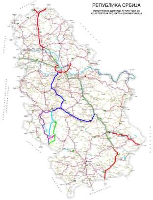 4 II Level of preparation of technical documents for construction of motorway Belgrade South Adriatic would be performed in phases for two wholes. 1.