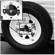 Turn the crank handle to lift the tire to the travel position. 3. Two crisp breaks must be heard and felt to insure proper seating of the tire for travel.
