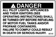 SECTION 7 - PROPANE SYSTEM STARCRAFT TOWABLE Servicing or filling Before entering a propane or fuel service station make sure all pilot lights are extinguished.