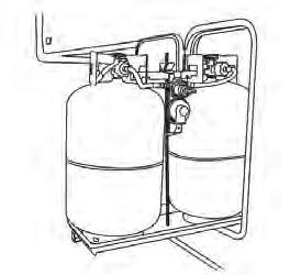 SECTION 7 - PROPANE SYSTEM STARCRAFT TOWABLE Double Cylinder Mounted On A-Frame (if so equipped) When a second cylinder is installed, a tee check valve is used to replace the 90 elbow at the top of