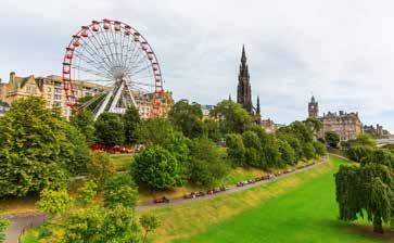 LOCATION 1 23 & 35 47 Edinburgh is the capital city of Scotland, located approximately 400 miles north of London and 45 miles east of Glasgow.