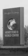 Built in 1956 and dedicated as the New Central Office, this building was later renamed Ford World Headquarters. In 1996, another name change reflects its current title of Henry Ford II World Center.