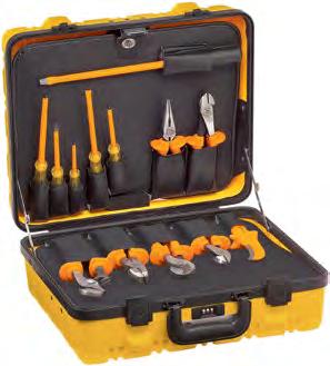 N N S WEAR YEY PROTECTION D 2 1 3-9 N E Insulated Tool Kits Utility Insulated 13-Piece Tool Kit The custom case includes two pallets with custom-fitted pockets for each tool, piano-hinged case cover