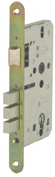 protection (white or yellow zinc colour) can be set to Right/Left doors through head rotation the lock has two gears: the first turning causes that pins are pulled out for approximately 12.