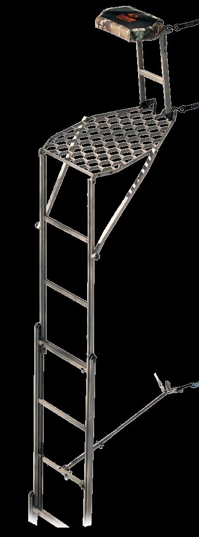 MODEL 5200 NO LADDER STAND IS FASTER TO PUT UP OR EASIER TO TRANSPORT THAN THE LEVERAGE SPEED LADDER Hunters like ladder stands because they are easy to get into and are safe.