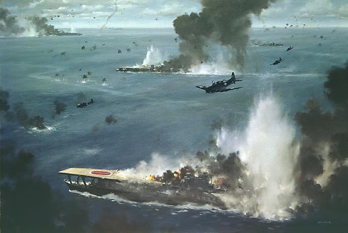 Battle of Midway, June 1942 This battle was the turning point in the Pacific War as the Americans sank four Japanese aircraft with over 300