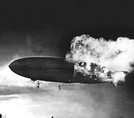 Before Commercial Airplanes The Hindenburg was a German airship. An airship is like a blimp. It carried passengers across the Atlantic Ocean.