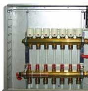 HERZ-ova tehnika razdjelnika Stanica za regulaciju spremna za spajanje HERZ Compact Floor Stanica za regulaciju spremna za priključak od 3 do 12 krugova površinskog grijanja i dva kruga radijatorskog