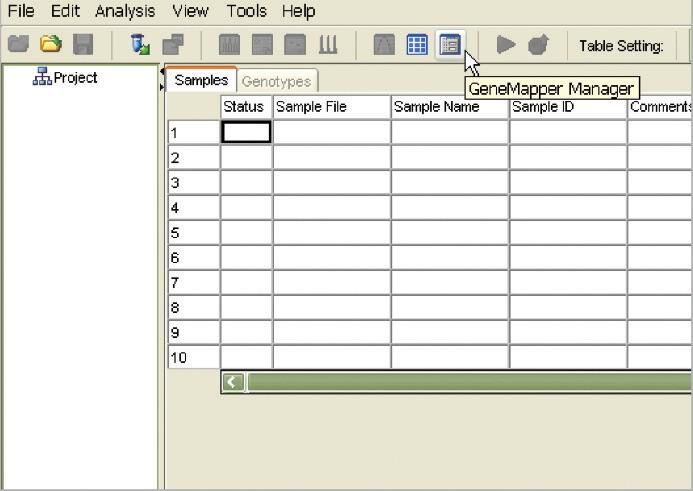 Uvoz QST*R postavki analize za GeneMapper Manager Moraju se uvesti QST*R postavke za GeneMapper.