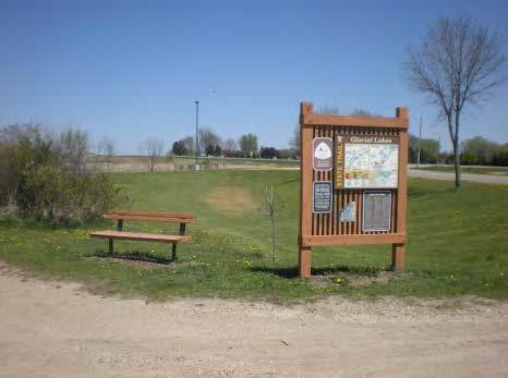 The segment from the current trailhead in Willmar to New London has a parallel, grass treadway for horseback riding.