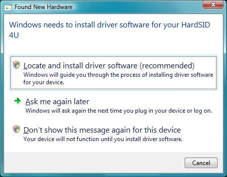 The very first dialog on Windows Vista will ask you what to do with