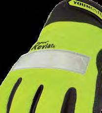 liner made with Kevlar fiber by DuPont > Internal knuckle protection on top of hand >