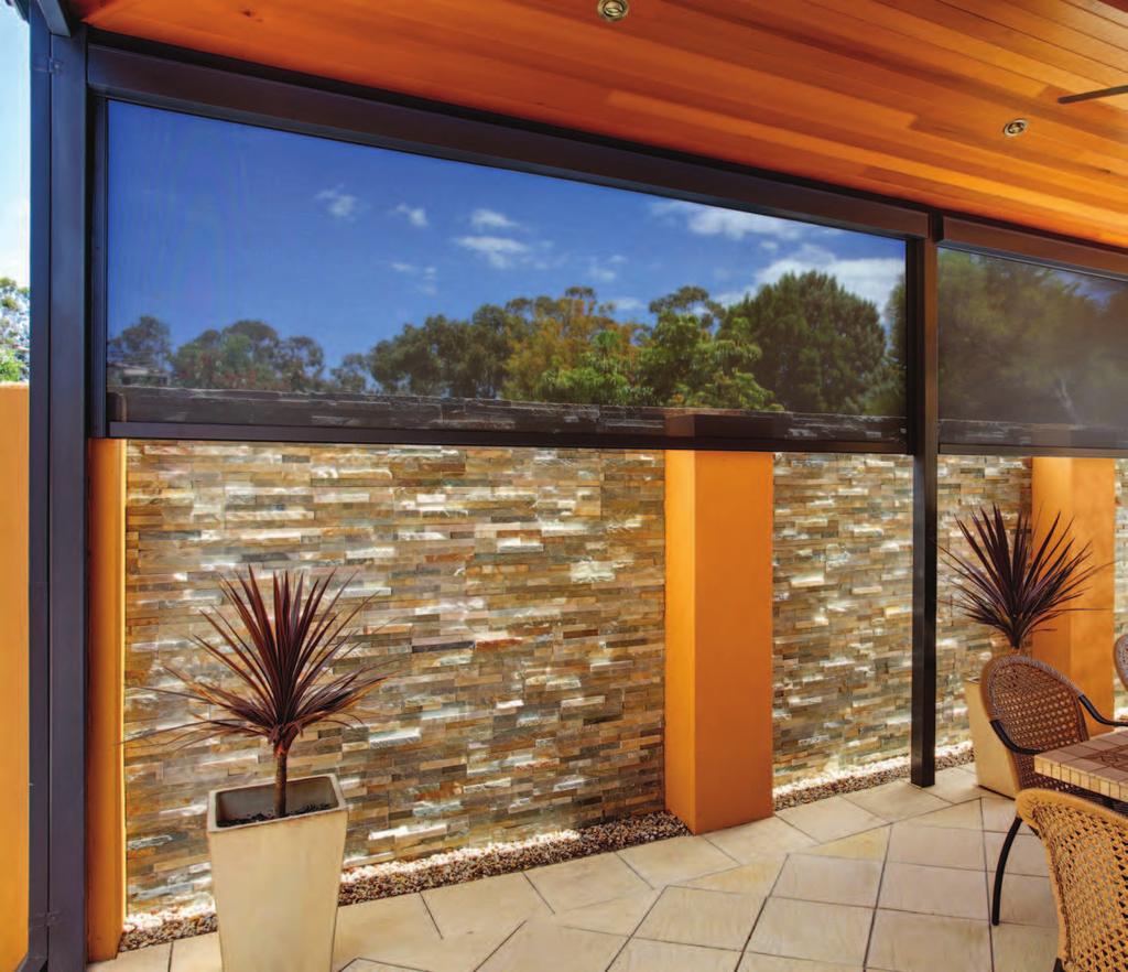 OUTDOOR SUNSHADE BLINDS» COLOUR RANGE STANDARD RANGE The Zipscreen System is readily available in four