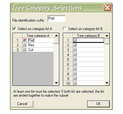 Tree Category Cruises Step #3 Save the Cruise by Tree Category Back in the office, you can save a cruise by Tree Category Code by selecting the Save By Tree Cat shortcut button on