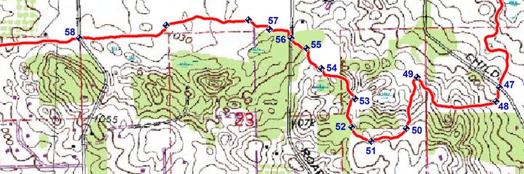 CPT West Trails Trek 2 nd Day, Childs Lake Road to South Hill Road (Kensington Start Edition Map #6) 47.