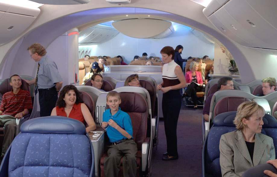 Creating a Better Flying Experience Large Overhead Bins Better Economy Seating Options 15 (38 cm) Wider More Head Room Better Air Quality Bigger