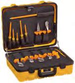 Utility Insulated 13-Piece Tool Kit The custom case includes two pallets with custom-fitted pockets for each tool, piano-hinged case cover has both a combination lock and two key-locked latches for