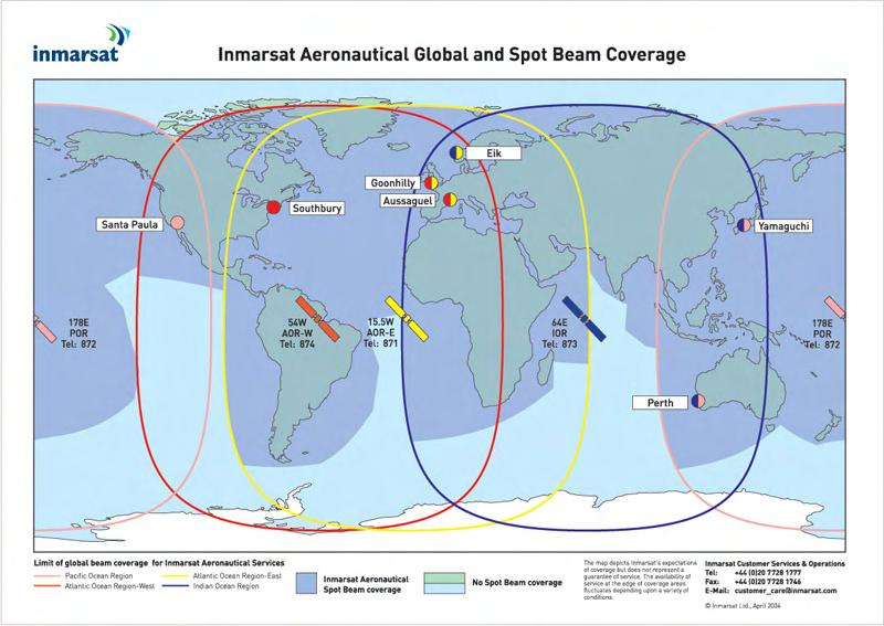 Worldwide Satellite AIRCOM Coverage* * SITA Satellite AIRCOM