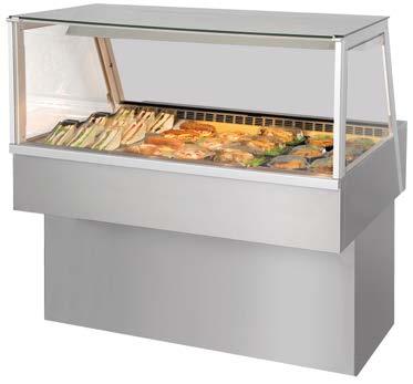 Mouthwatering display Cold Deli 4 The Cold Deli square is available in 3, 4 and 5 GN-pan sizes. Systems can be installed as drop-in versions in a counter or on a matching stand.