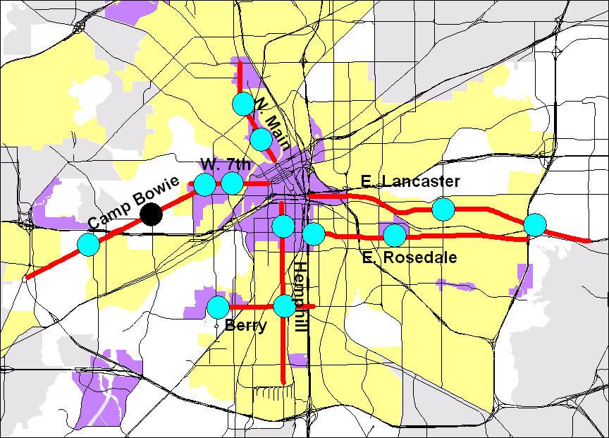 Mixed-Use Growth Centers and Urban Villages Eligible for NEZ designation 1. Historic Handley 2. Lancaster/Oakland 3. Polytechnic/Wesleyan 4. Evans & Rosedale 5. Magnolia Village 6. Hemphill/Berry 7.