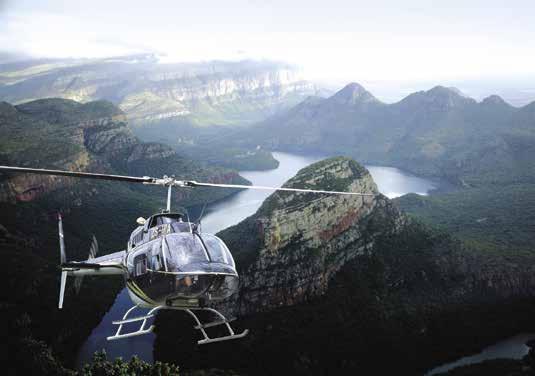 OCEAN Swoop over deep and mysterious gorges, linger above roaring rivers and cascading waterfalls and view the fascinating and dramatic rock formations of the Blyde River Canyon.