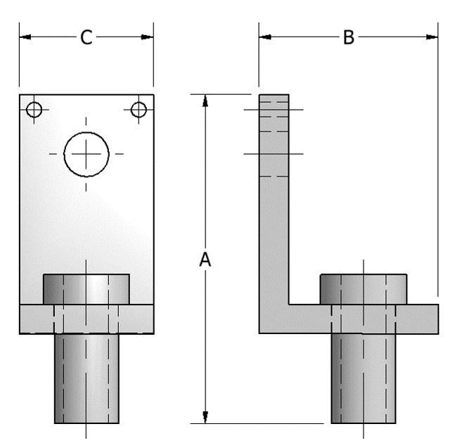 ORDERING: Specify figure number, rod diameter, name and finish, if other than black. ROD DIA. C D H DIA. WT EA FIG.512 THREADED SIDE BEAM BRACKET 3/8 3 1/4 1/2 0.60 1/2 3 1/4 5/8 0.60 5/8 3 3/8 3/4 0.