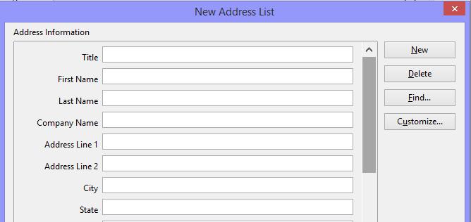 U koraku broj 3 (Insert address block) kliknuti na Select address list.