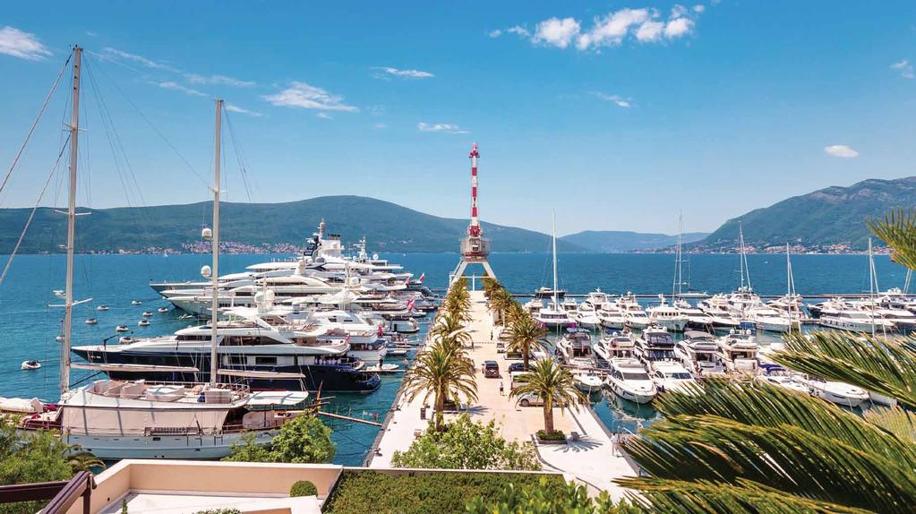 Superyachts berthed astern the prominent Jetty 1 Background The genesis of Porto Montenegro came when its primary investors identified an extraordinary opportunity, an overwhelming demand for yacht