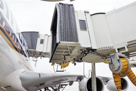 Glossary Additional information Airbridge/Jetty An airbridge or a jetty is a moveable bridge which is placed against an aircraft door to allow passengers to board or disembark.
