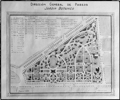 Project of Sarmiento park in Cordoba the first project by Carlos Thays in