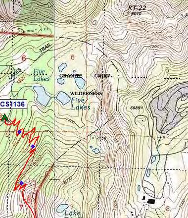 5-8441 ft WACS1141 - Squaw Creek, campsite - mi 1140.