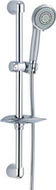 SS208W 1. 116mm hand shower with 5 functions, finishing with chrome; (satin/gold/ white), 3*1.