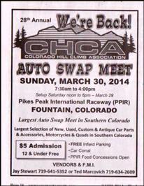 Page 4 Shows for March Westminster, Co :Cruise In at Woodrow Wilson Academy 8300 w 94th ave.303/431-3694 Denver Co.: Car Show presented by Lincoln College of Technology 11194 e 45th Ave.